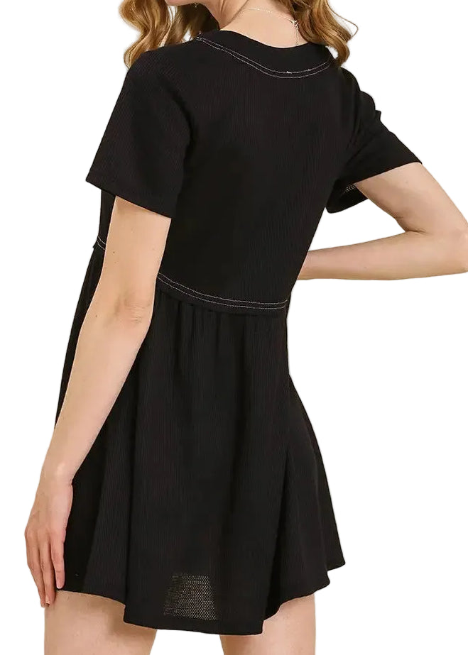 Waffle Knit Tunic Dress