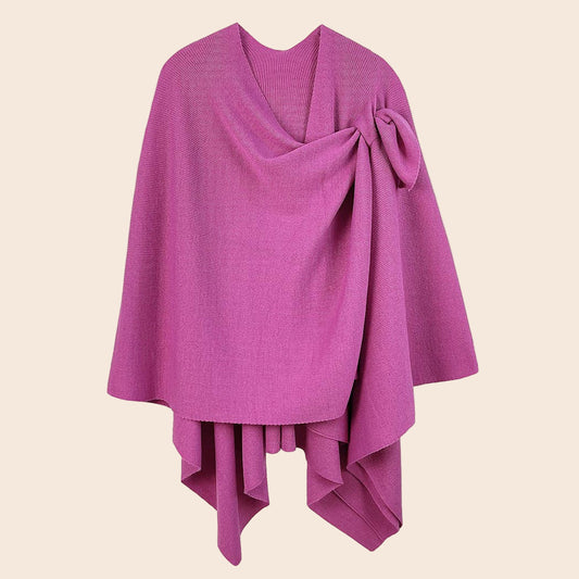 Solid Ruana with Shoulder Strap