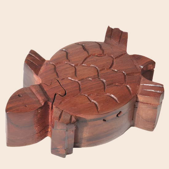 Wood Puzzle Box - Turtle