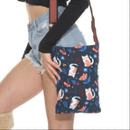 Cat & Flower CrossBody Bag