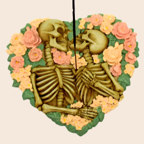 Skeletons with Flowers Incense Burner