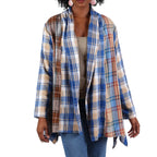 Soft Tone Plaid Cardigan: Flannel in Patchwork