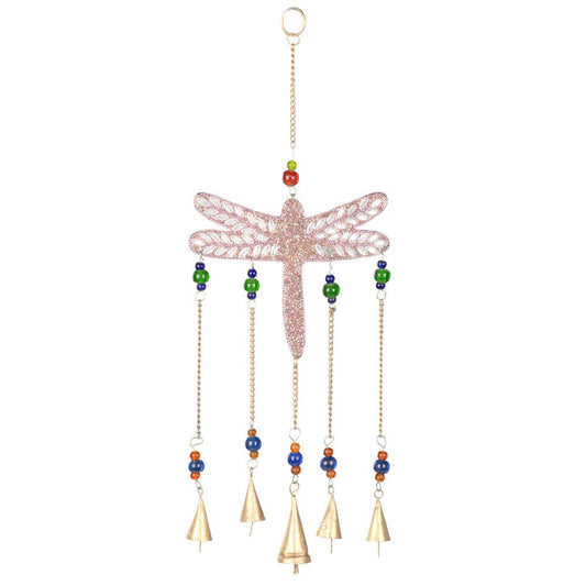Mosaic Dragonfly Long Windchime With Bells
