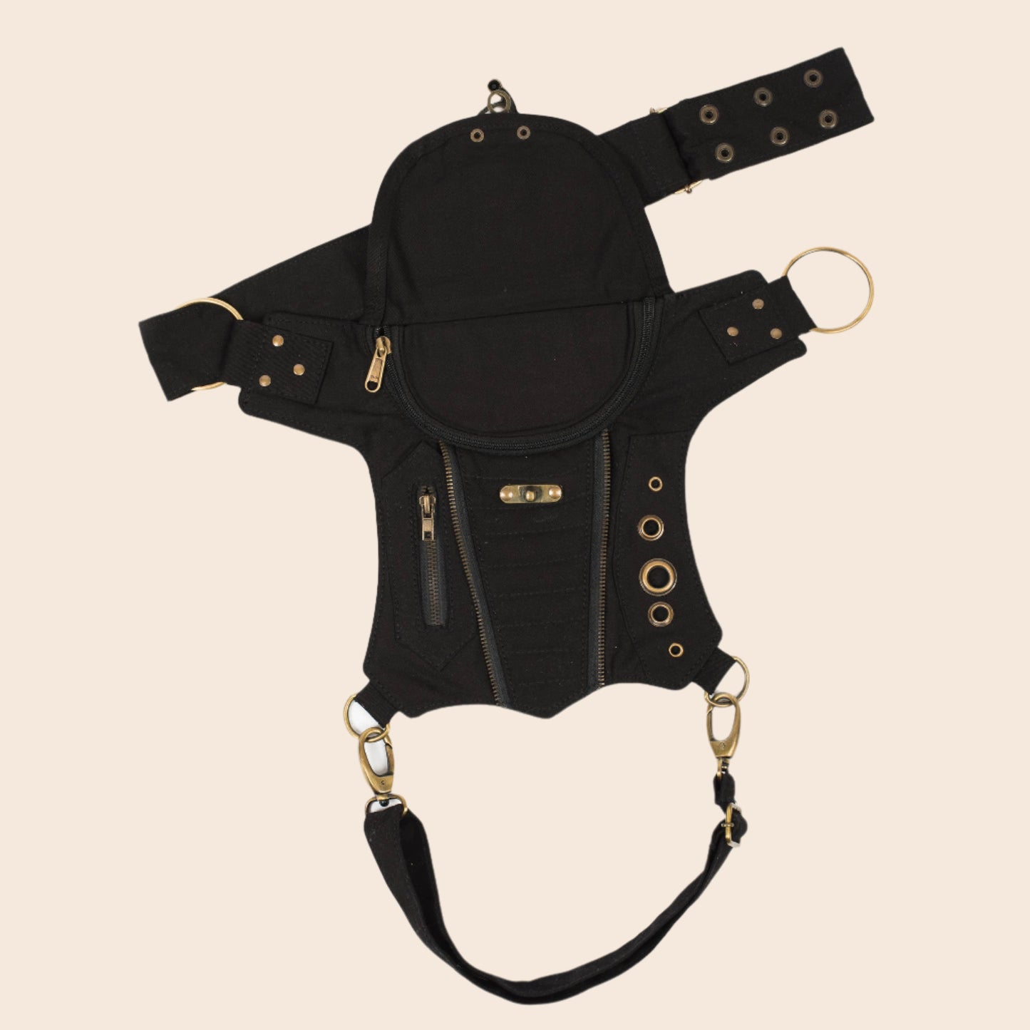 Bikers Sling-Hip Bag With thigh Belt