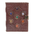 Leather and Chakra Stone Journal