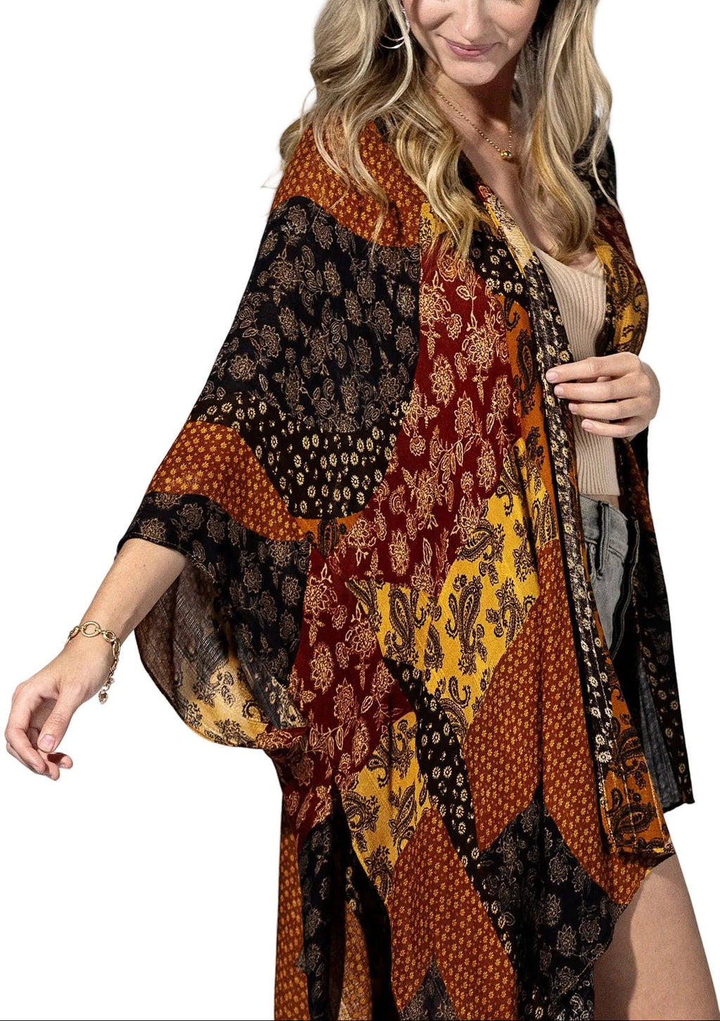 Patchwork Meadow Kimono