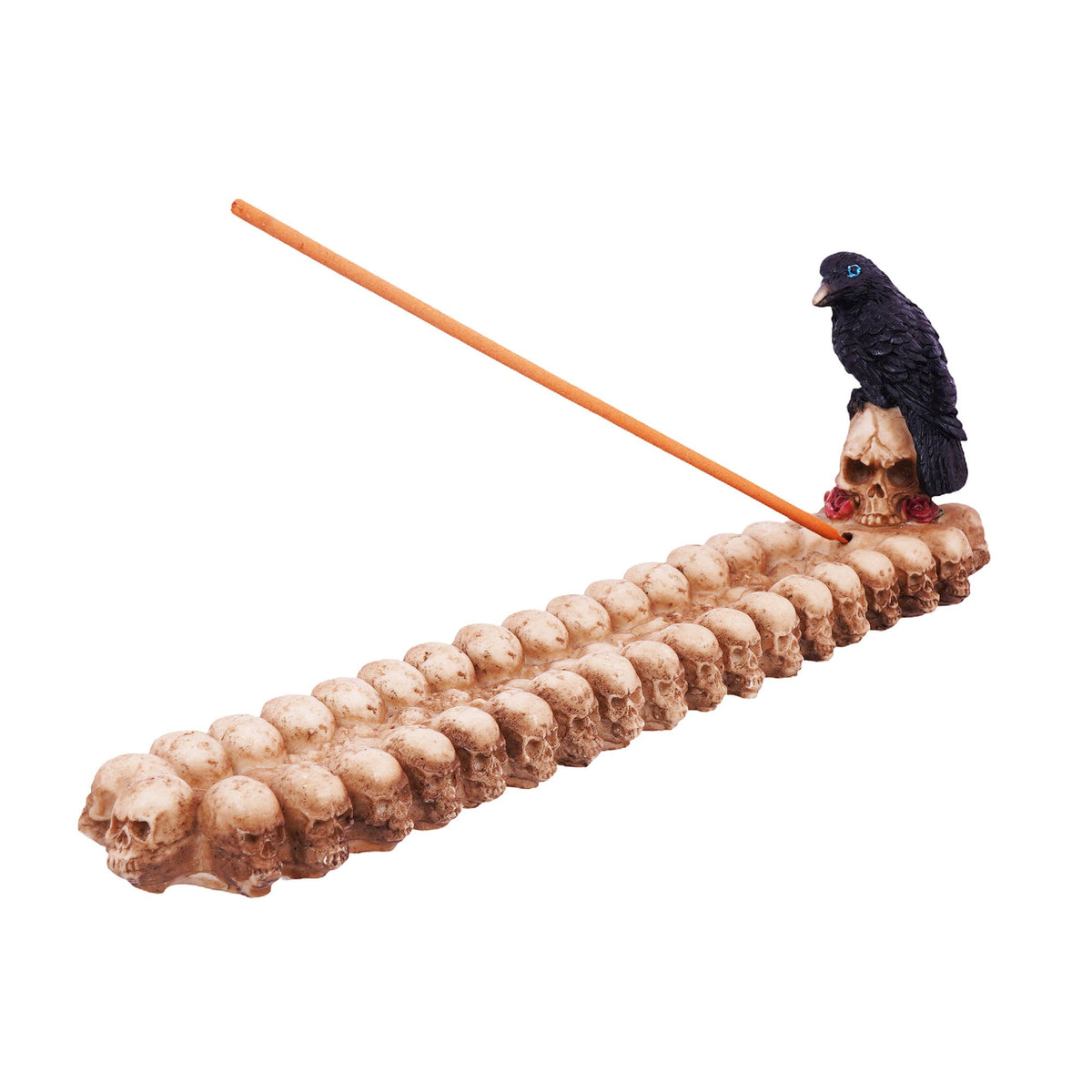 Skull/Raven Rose  Incense burner