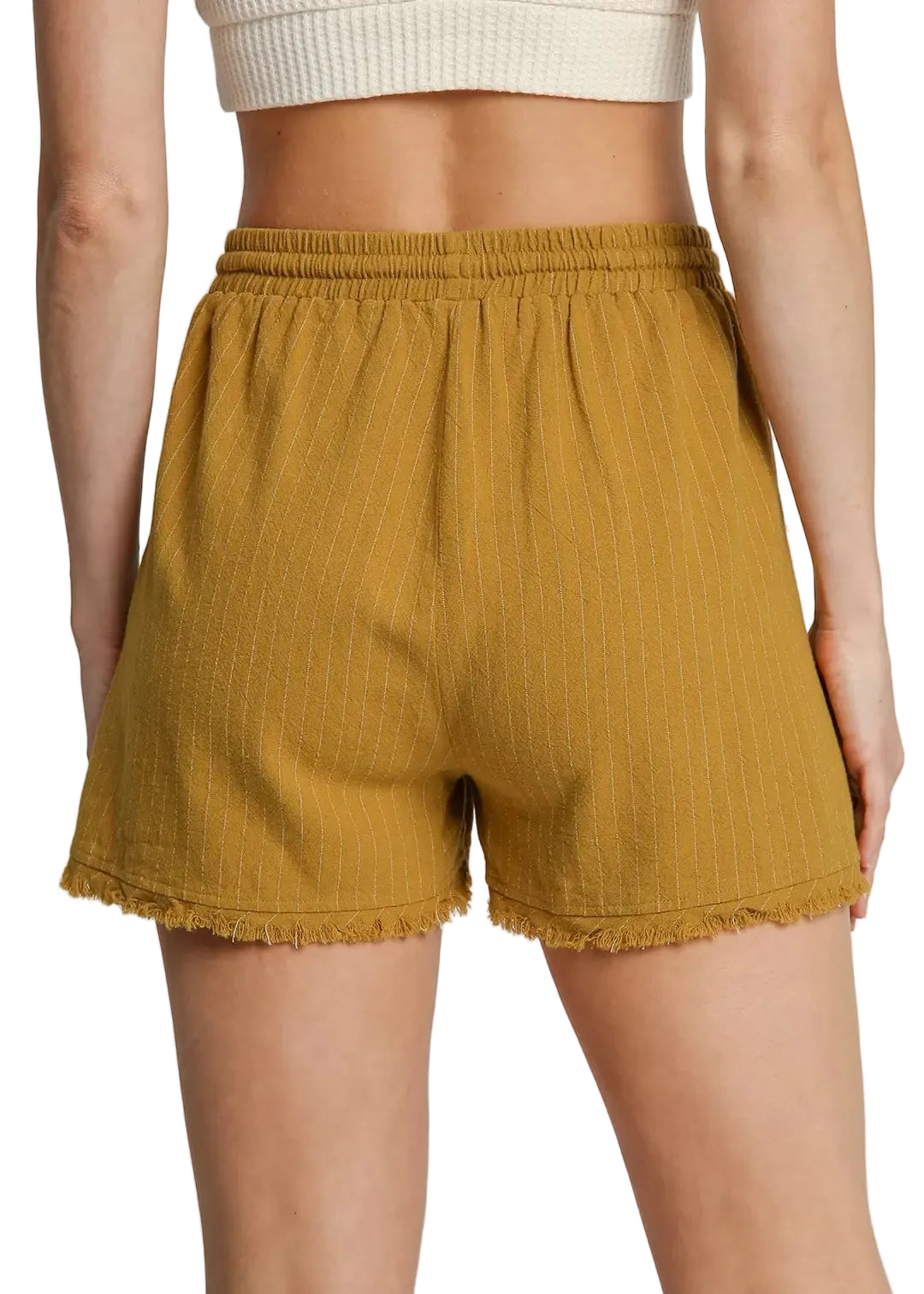 Linen Striped Shorts