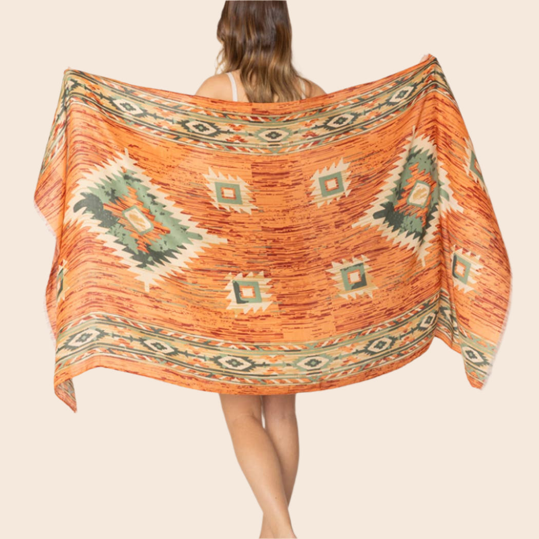 Lightweight Aztec Women's Scarves and Wrap