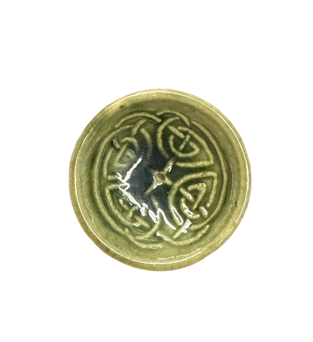 Embossed Ceramic Incense Burner Bowl