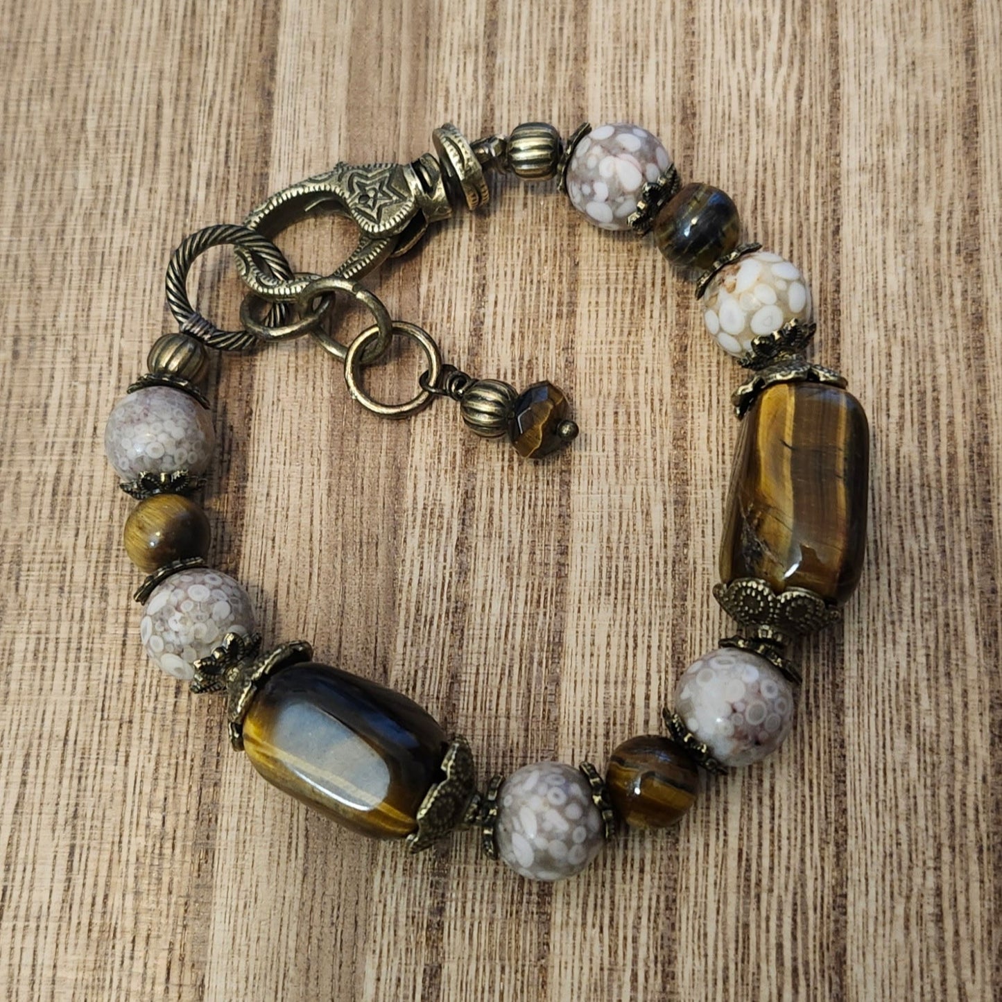 Tiger's Eye and Maifanite Bracelet