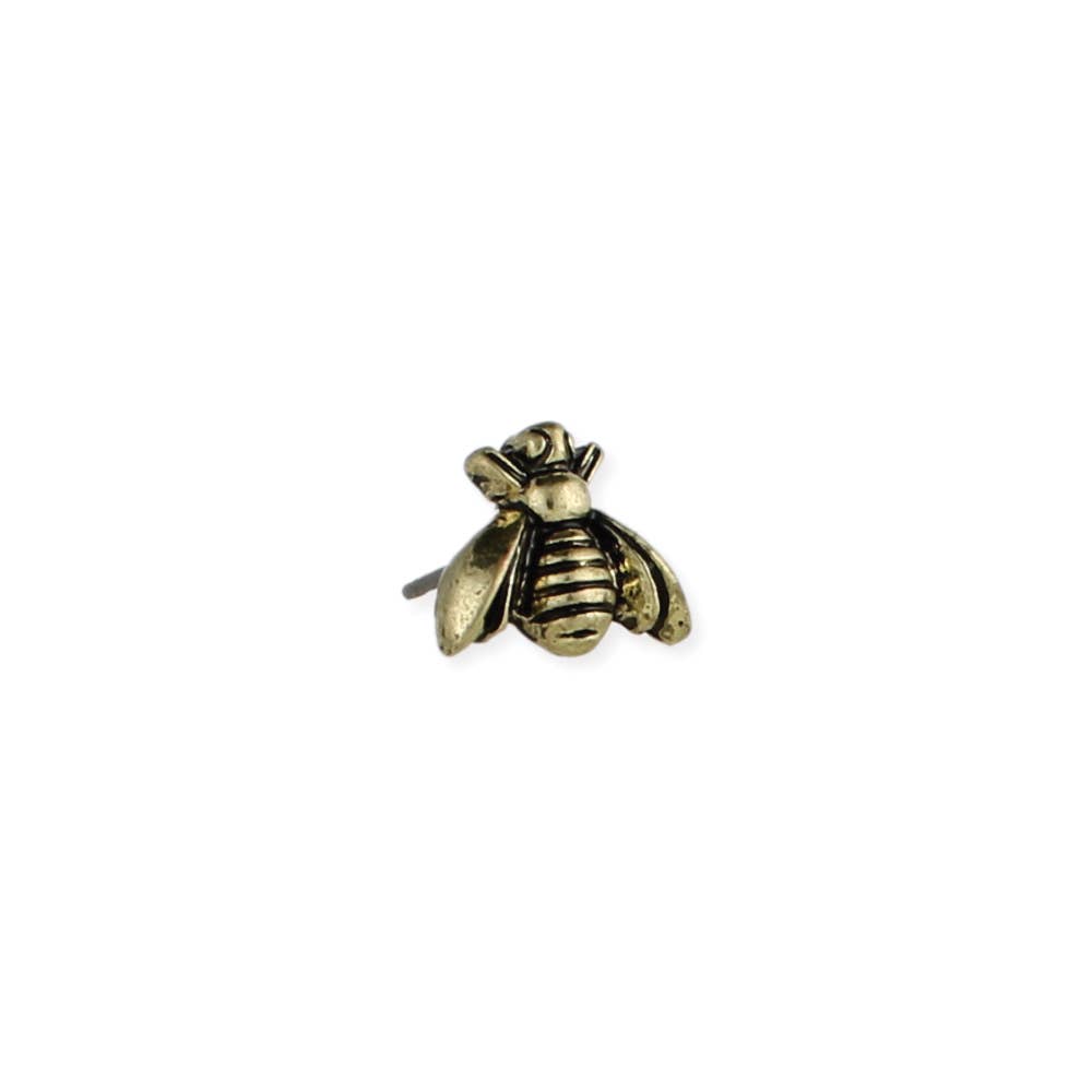 Gold Bee Post Earring