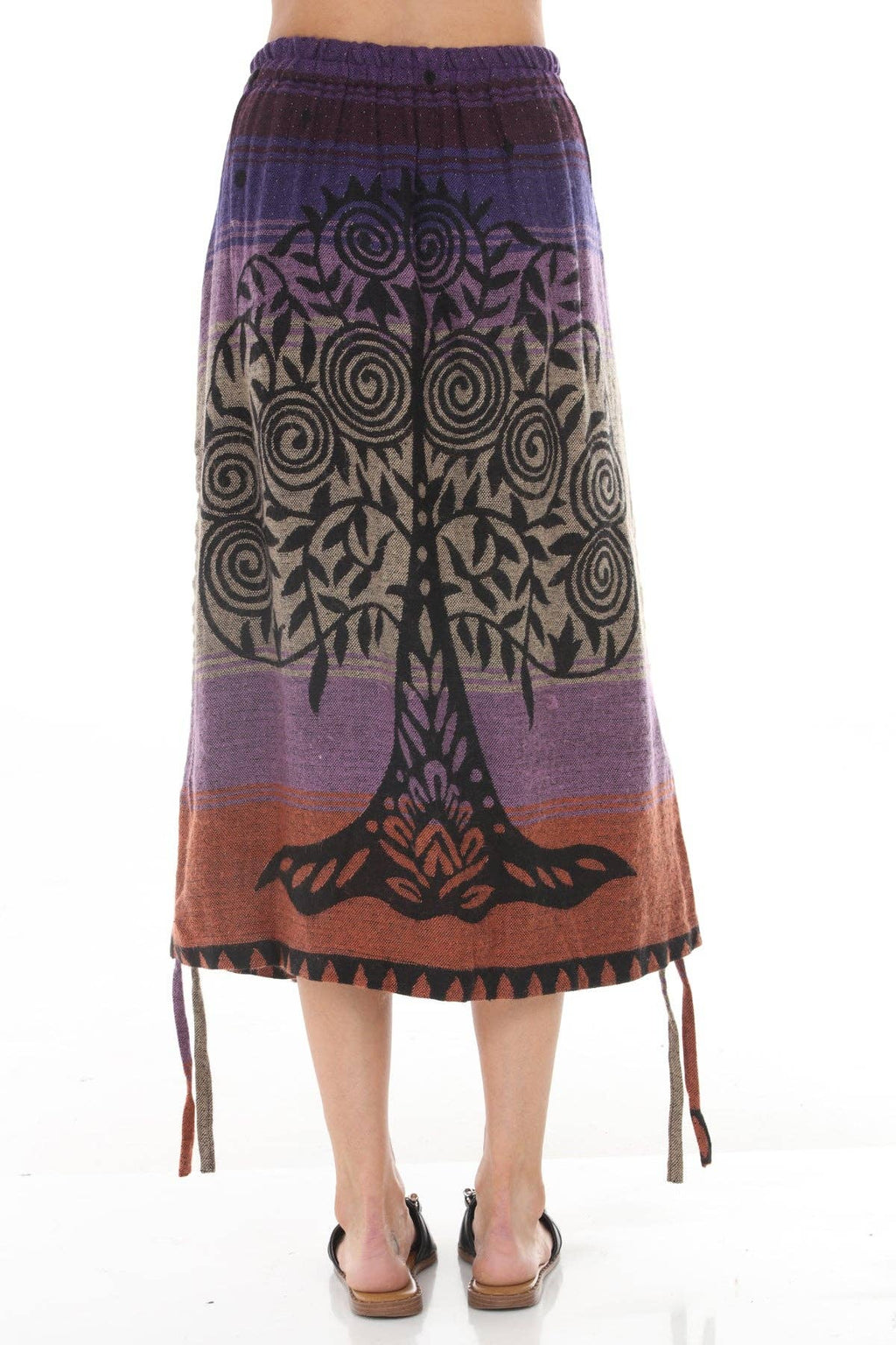 Cozy Tree of Life Drawstring Skirt