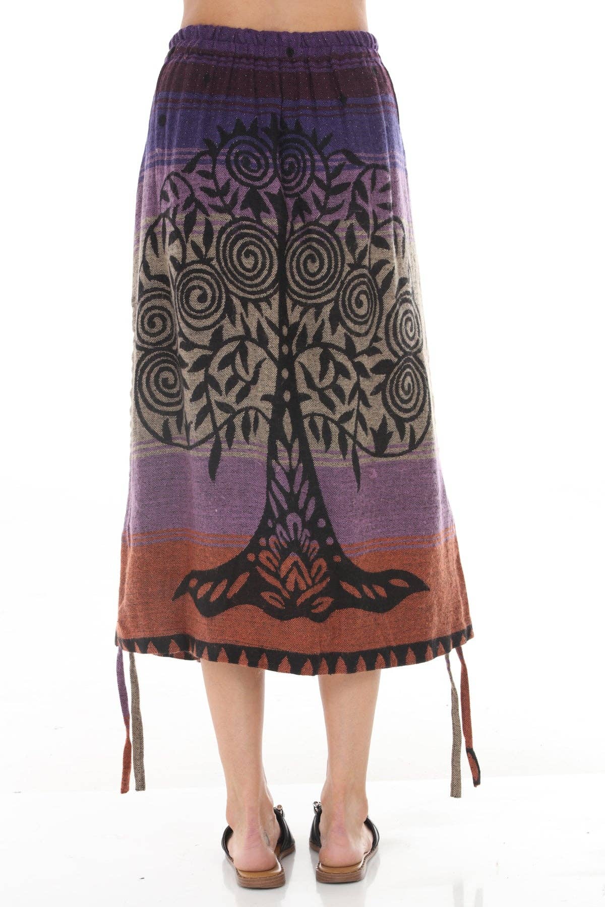 Cozy Tree of Life Drawstring Skirt
