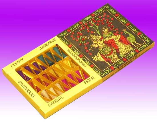 Namaste Incense Cone Gift Set – 36 Aromatic Cones, 6 Scents