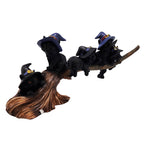 Cats on Broom Figurine
