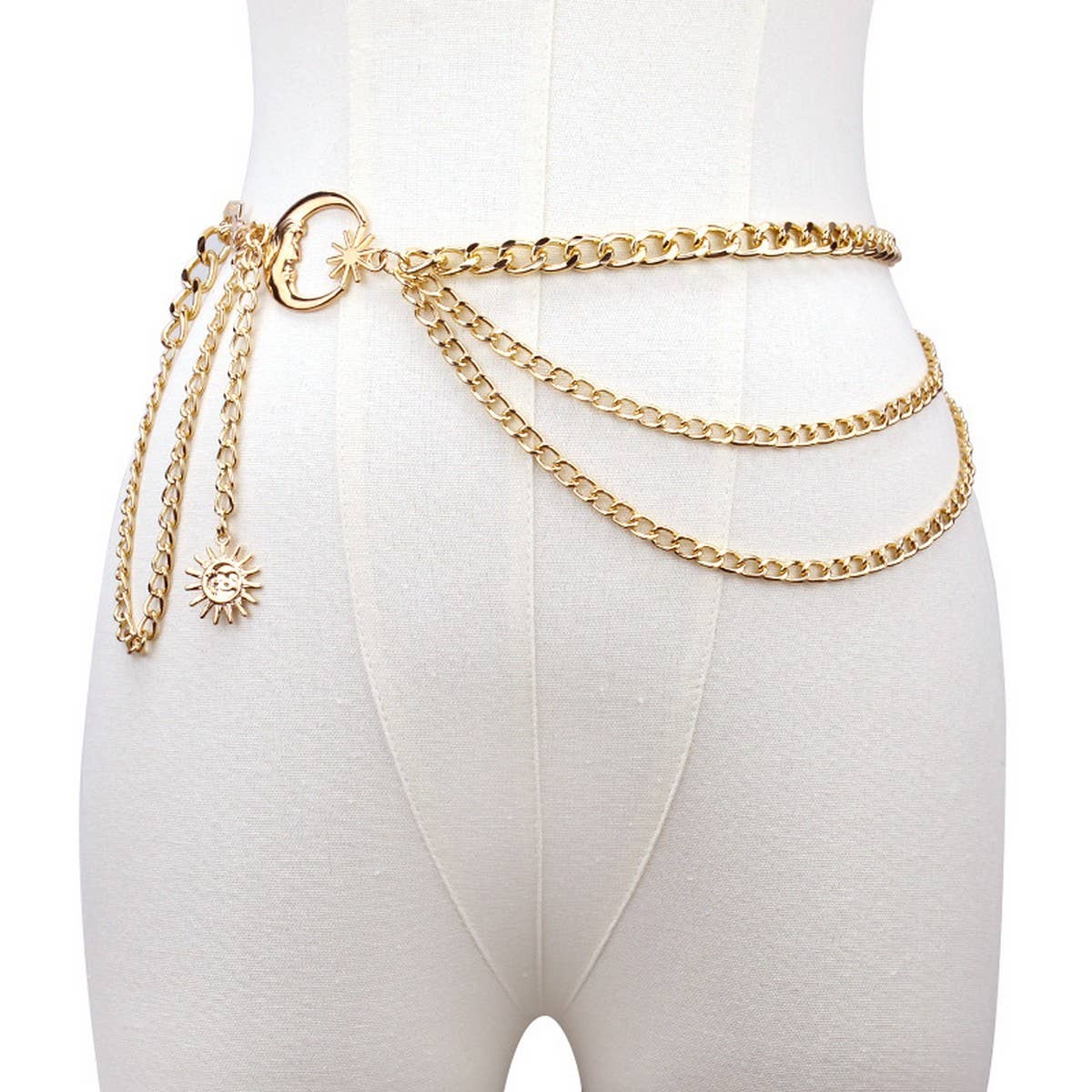 Layered Moon Chain Belt