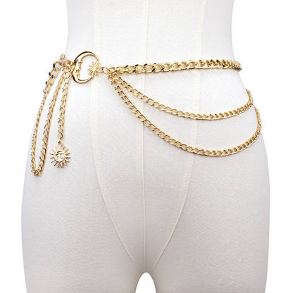 Layered Moon Chain Belt