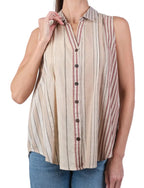Warm Ethereal Stripes Vintage Collared Shirt