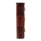 2 Tone Leather Embossed Journal with Tiger Eye Stone