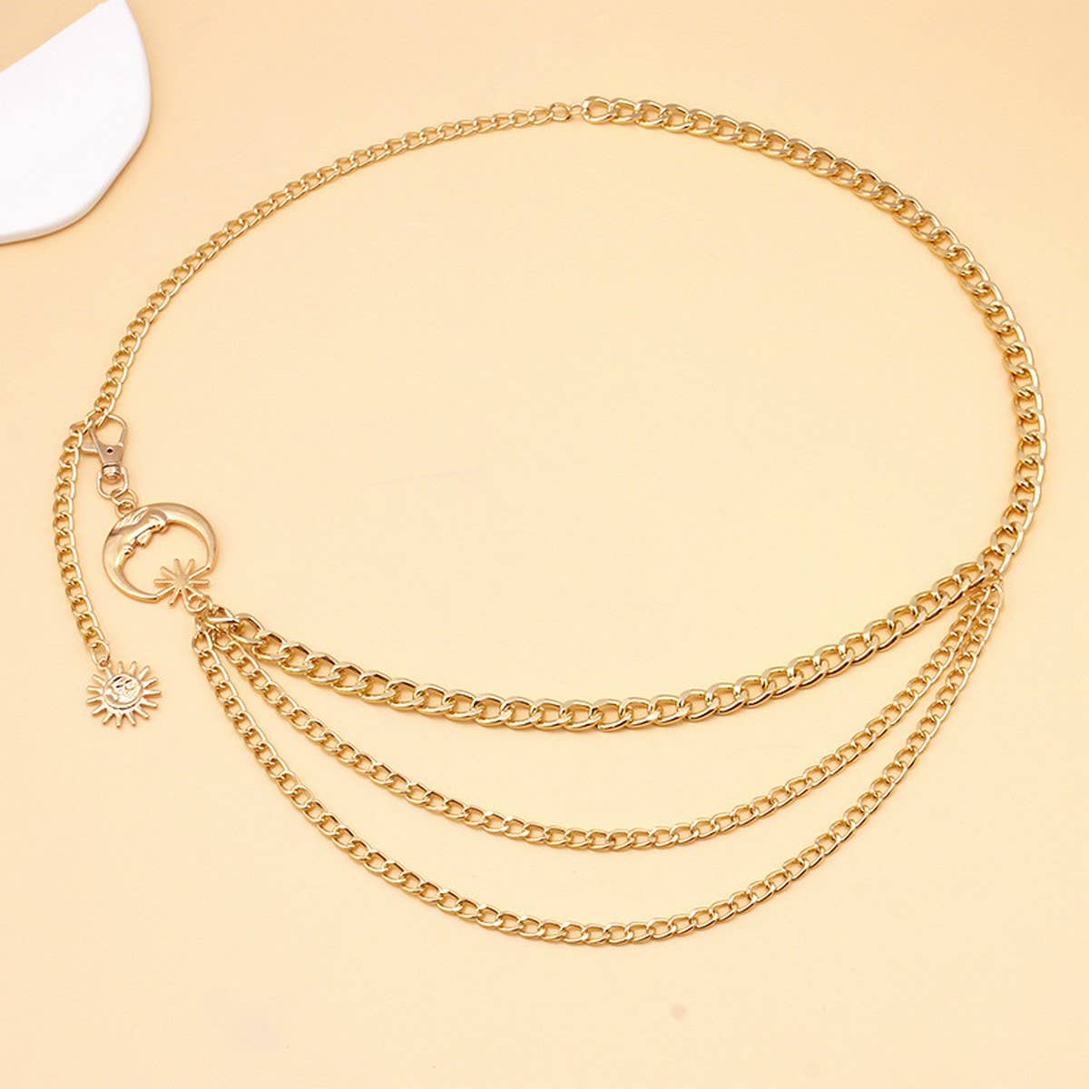 Layered Moon Chain Belt