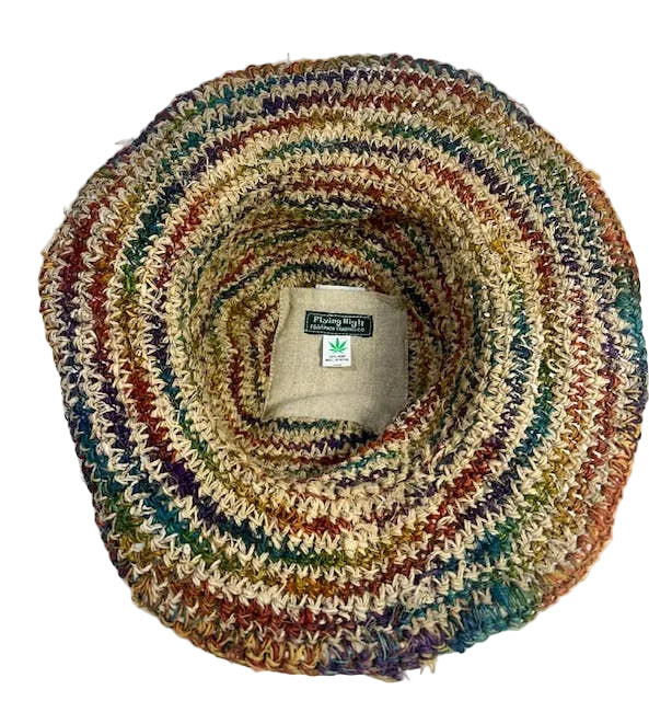 Hemp Sun Hat Rainbow