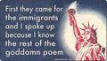 STICKER: First they came for the immigrants and I spoke up…