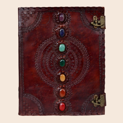 X-Large Seven Chakra Leather Journal