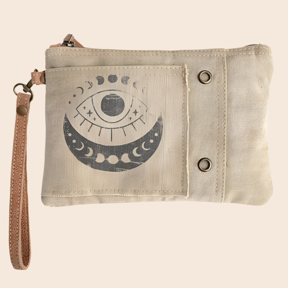 Distressed Evil Eye Wristlet