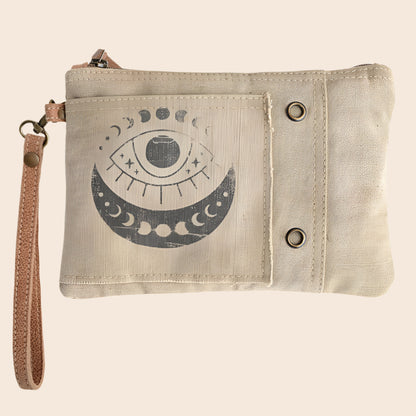 Distressed Evil Eye Wristlet