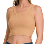 Ribbed Crop Tank Top