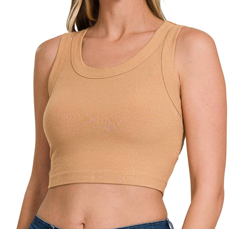 Ribbed Crop Tank Top