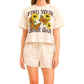 Butterfly and Flower Crop Top