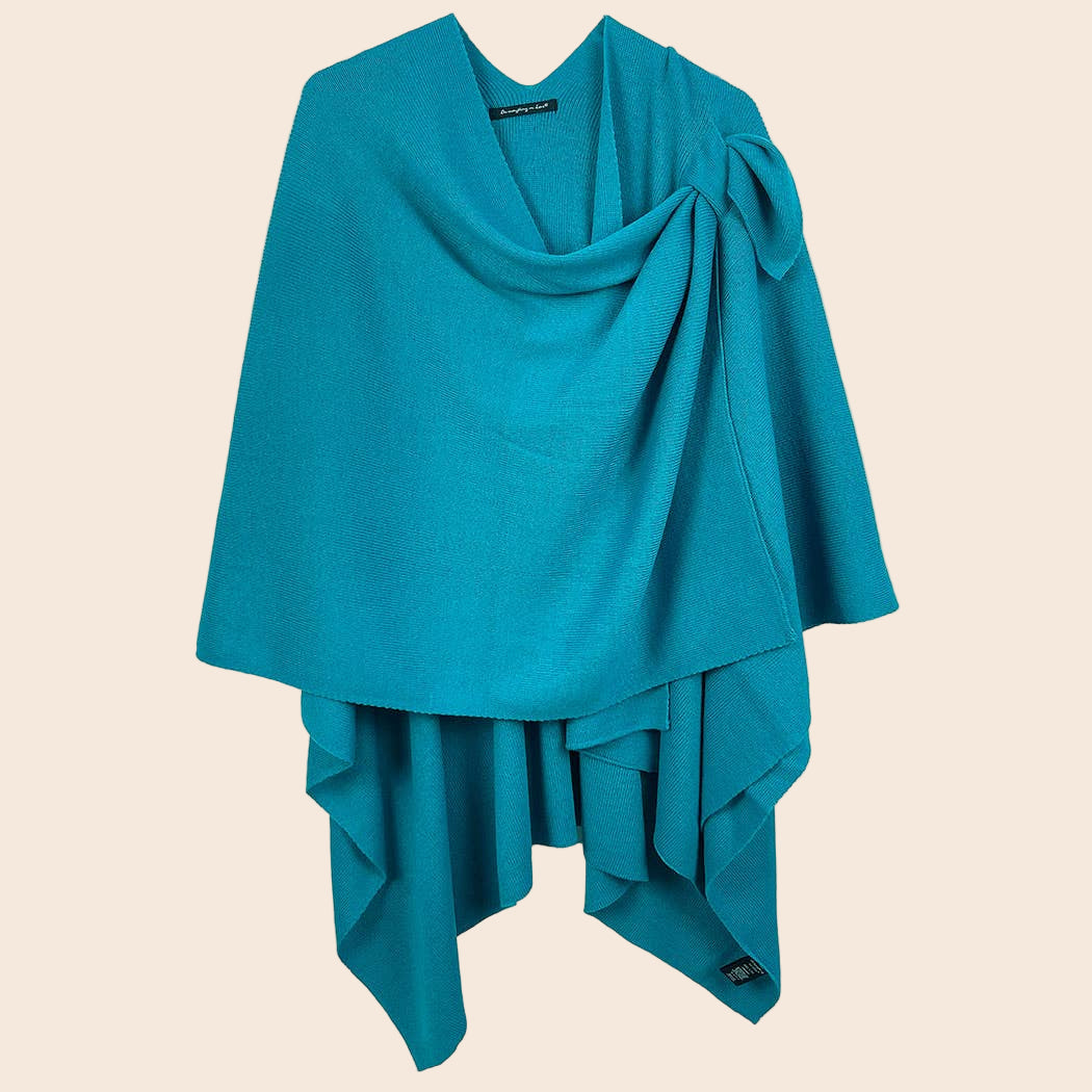 Solid Ruana with Shoulder Strap