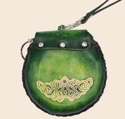 Tree of Life Wristlet Leather Coin Purse