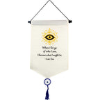 Small Cotton Banner - Lao Tzu Proverb w/ Tassel