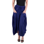 Acid Wash Skirt with Front Pockets