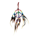 Rainbow Peace Dreamcatcher w/ Crystals - 10" Diameter