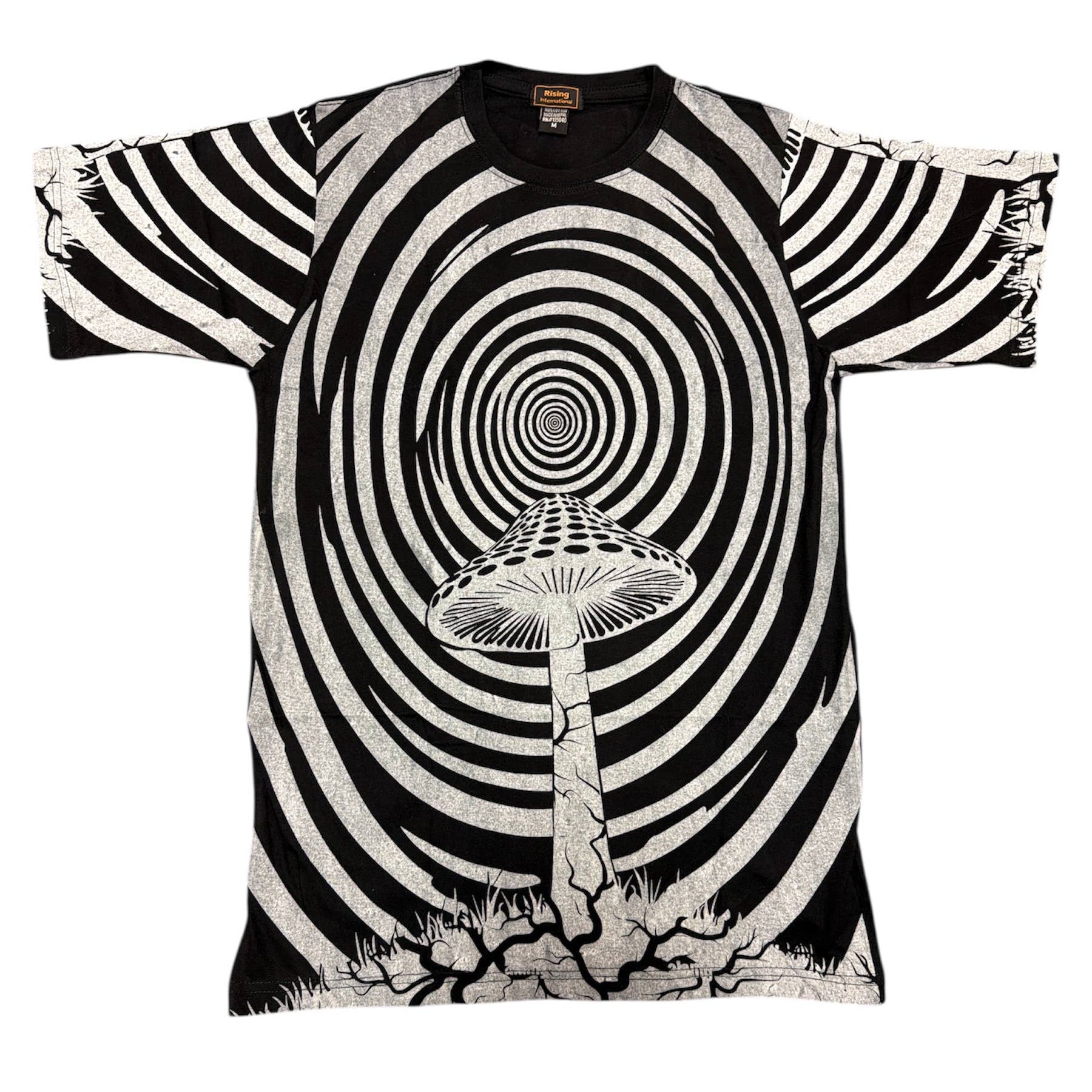 Stone Wash Swirl on King Mushroom T-shirt