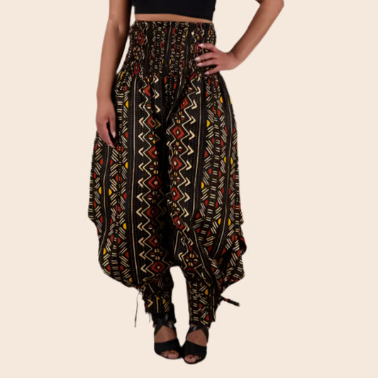 Tied Ankle Harem Pants