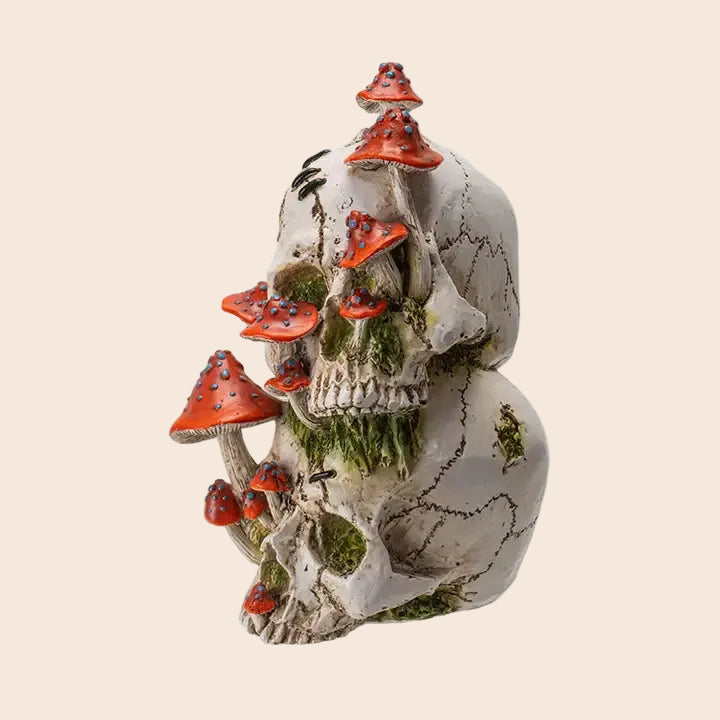 Skull With Mushrooms