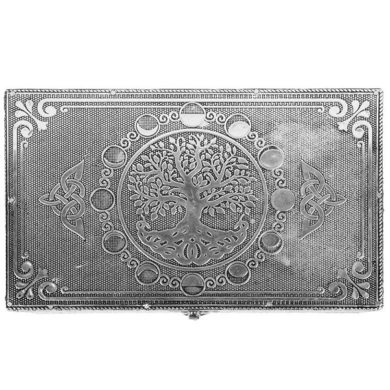 Tree of Life Tarot Card Silver Box