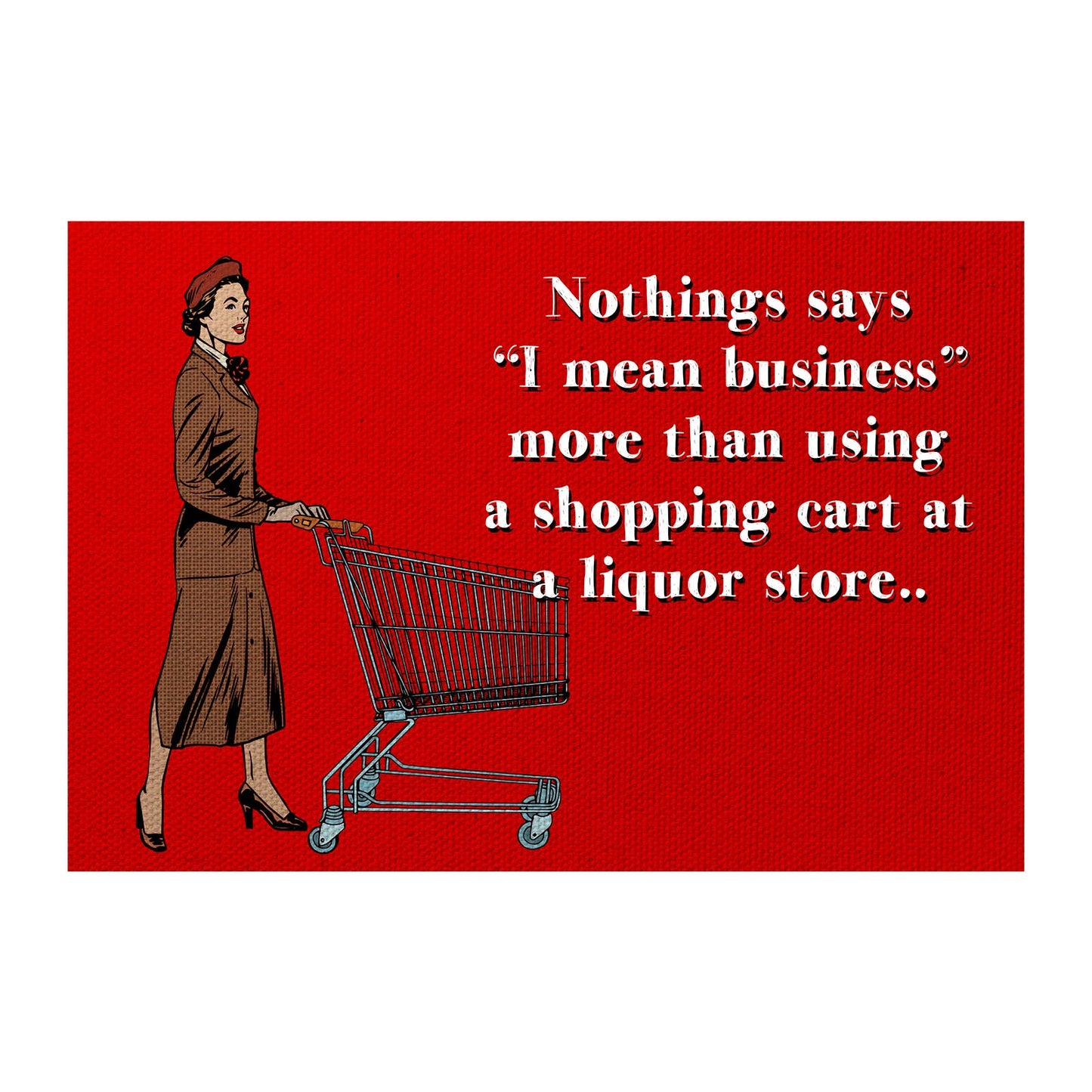 Shopping Cart at a Liquor Store Refrigerator Magnet