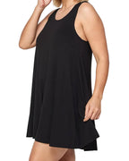 Plus Size Solid Tank Swing Tunic