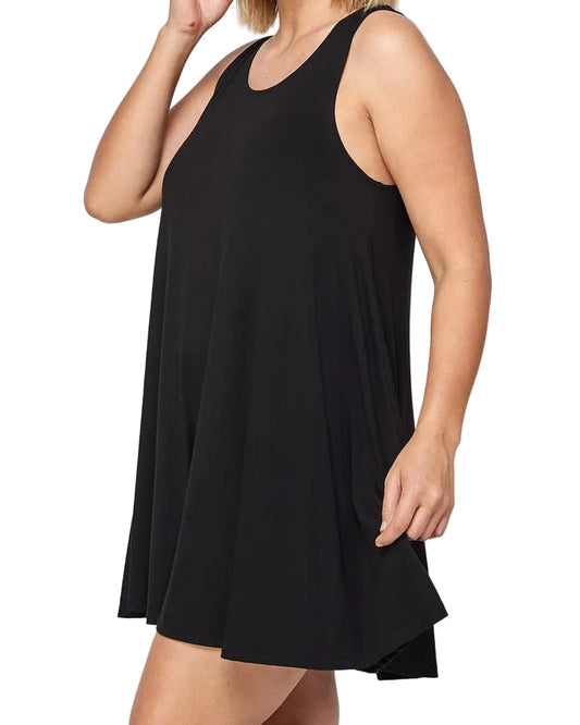 Plus Size Solid Tank Swing Tunic