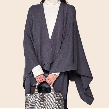Solid Ruana with Shoulder Strap