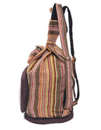 Multicolored Bohemian Hippie Boho Sling Hemp Backpack