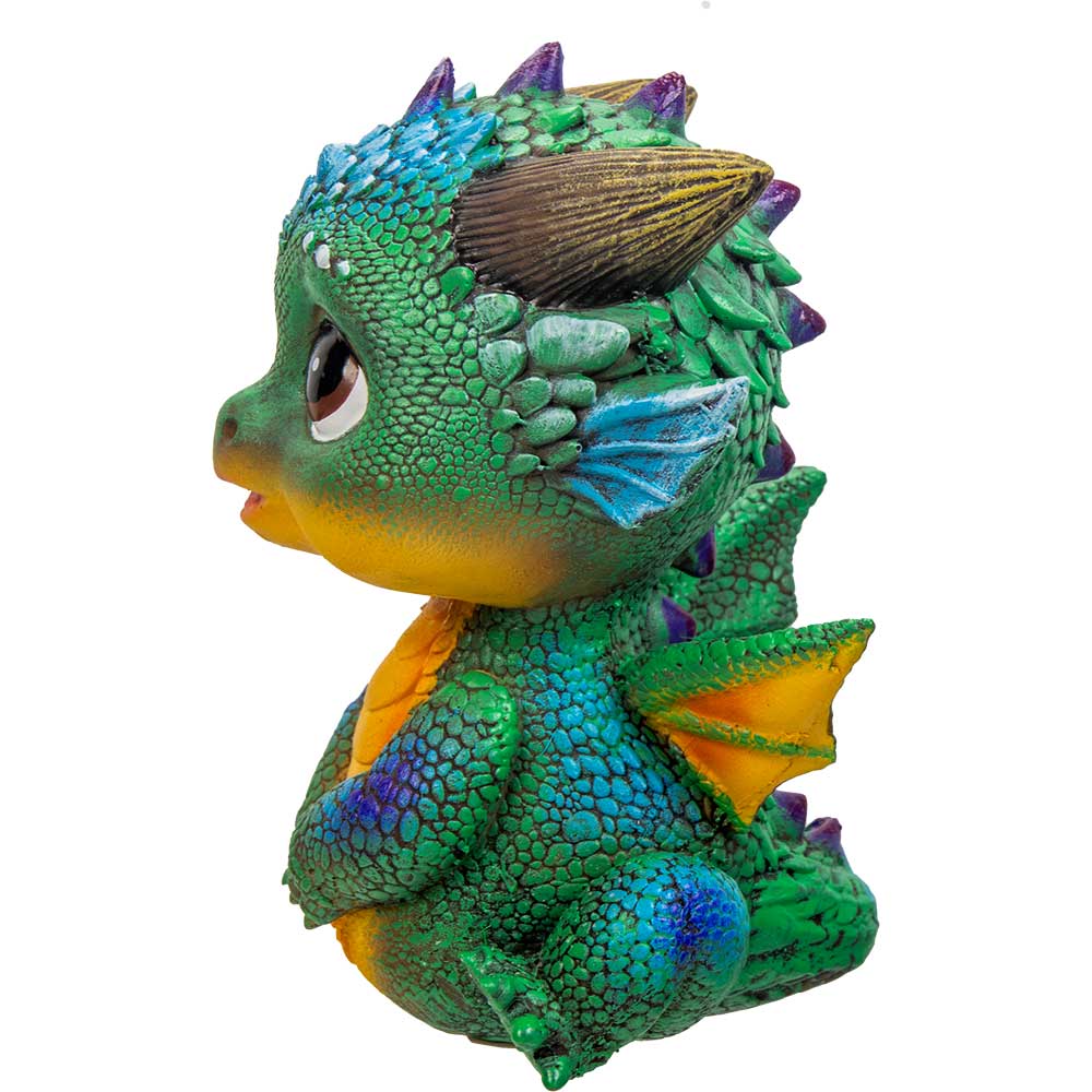 Polyresin Mythical Baby Dragon Figurine - Sitting