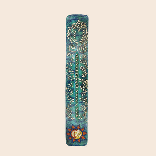 Teal Wooden Incense Holder