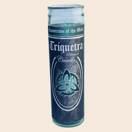7 Day Glass Ritual Candle - Triquetra - Patchouli